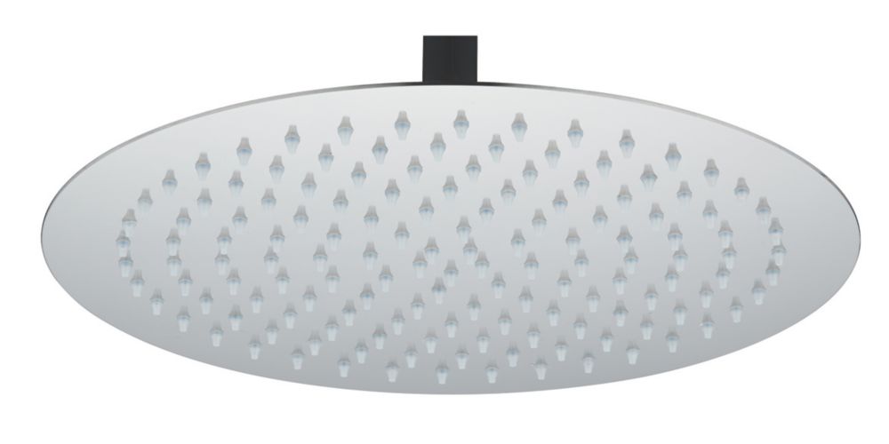 Image of Swirl Slimline Adjustable Round Shower Head Chrome 300mm 