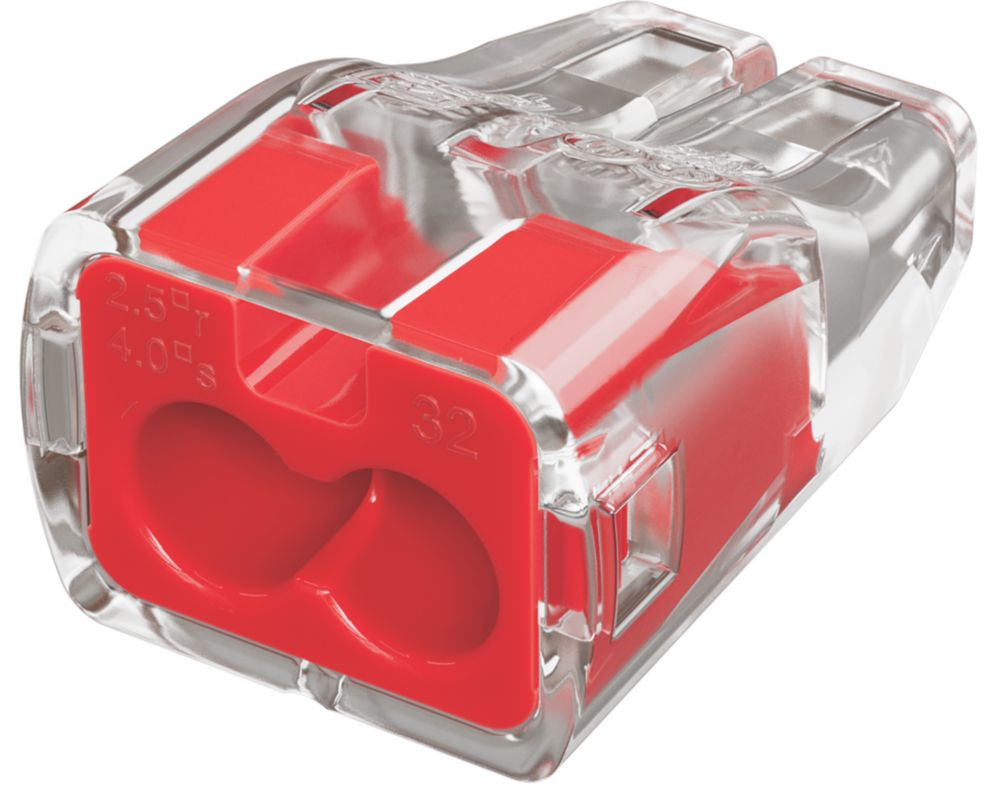 Image of Ideal 32A 2-Way Push-Wire Connector 100 Pack 