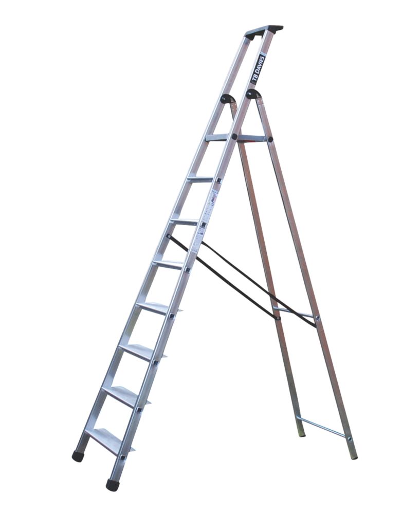 Image of TB Davies Maxi Aluminium 8-Treads Platform Stepladder 1.82m 