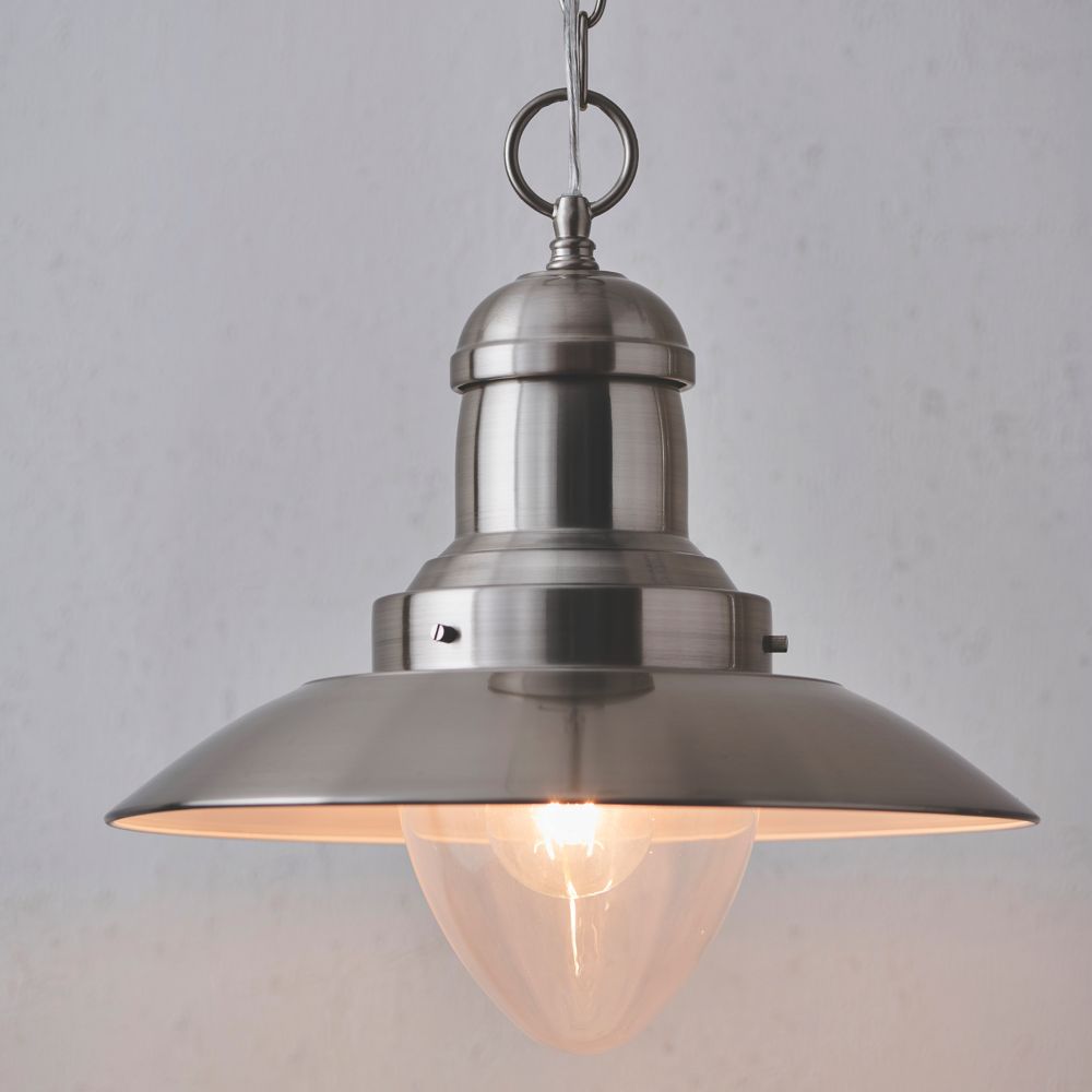 Image of Quay Design Brim Ceiling Pendant Satin Nickel 