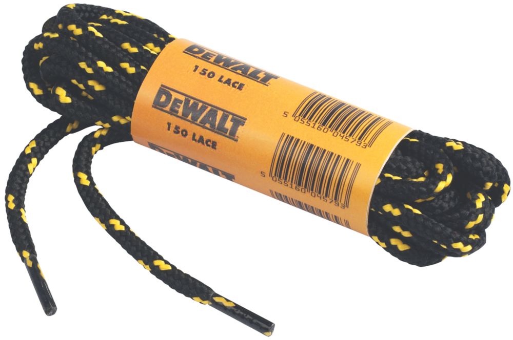 Image of DeWalt Shoe Laces Black 150cm 