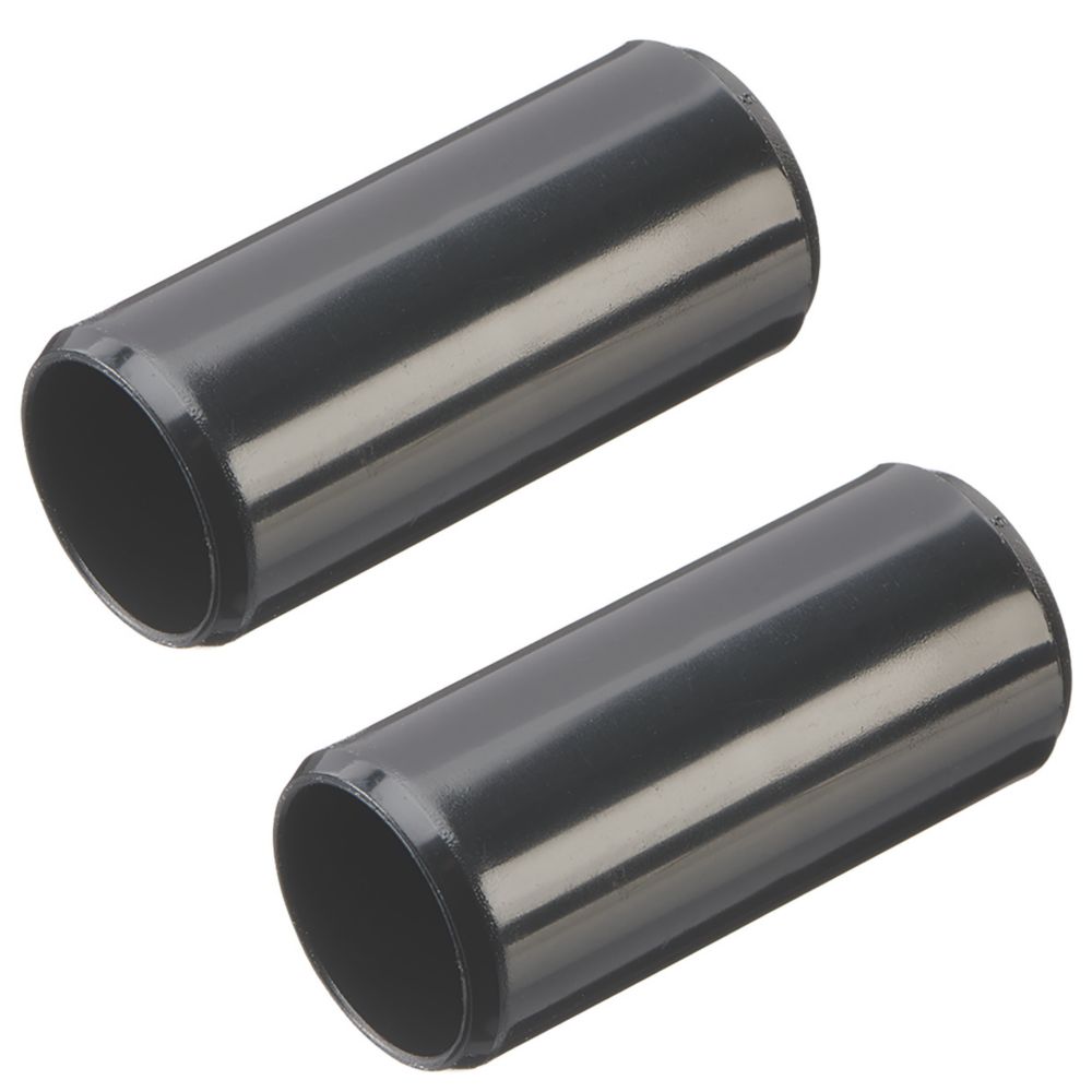 Image of Deta TTE Conduit Couplers 20mm Black 2 Pack 