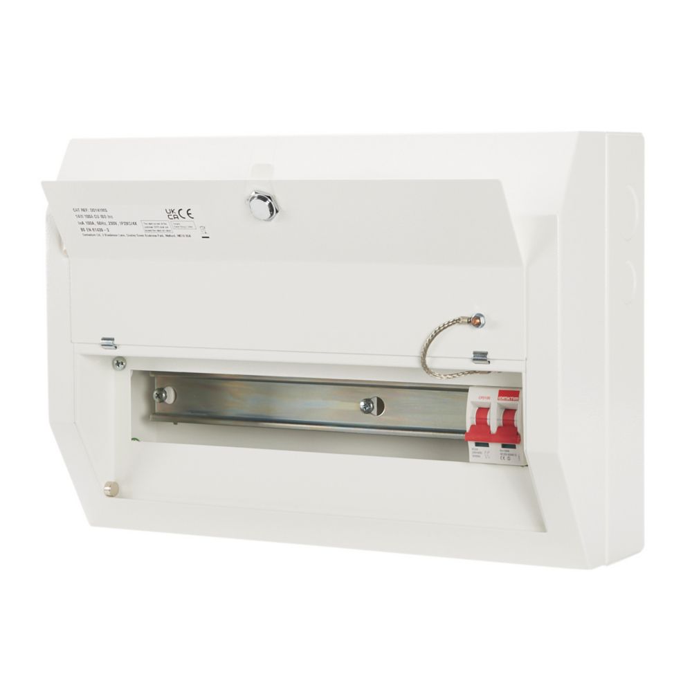 Image of Contactum Defender 1.0 16-Module 14-Way Part-Populated Main Switch Consumer Unit 
