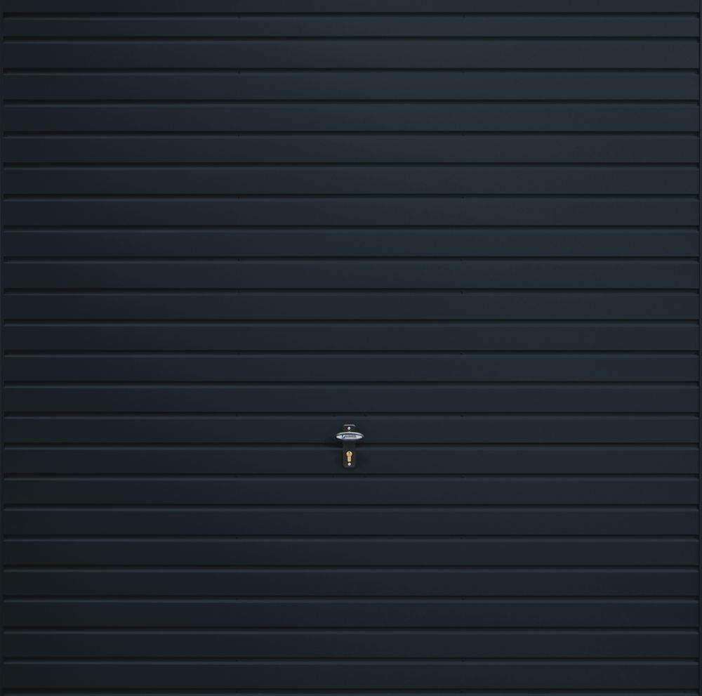 Image of Gliderol Horizontal 8' x 7' Non-Insulated Frameless Steel Up & Over Garage Door Anthracite Grey 