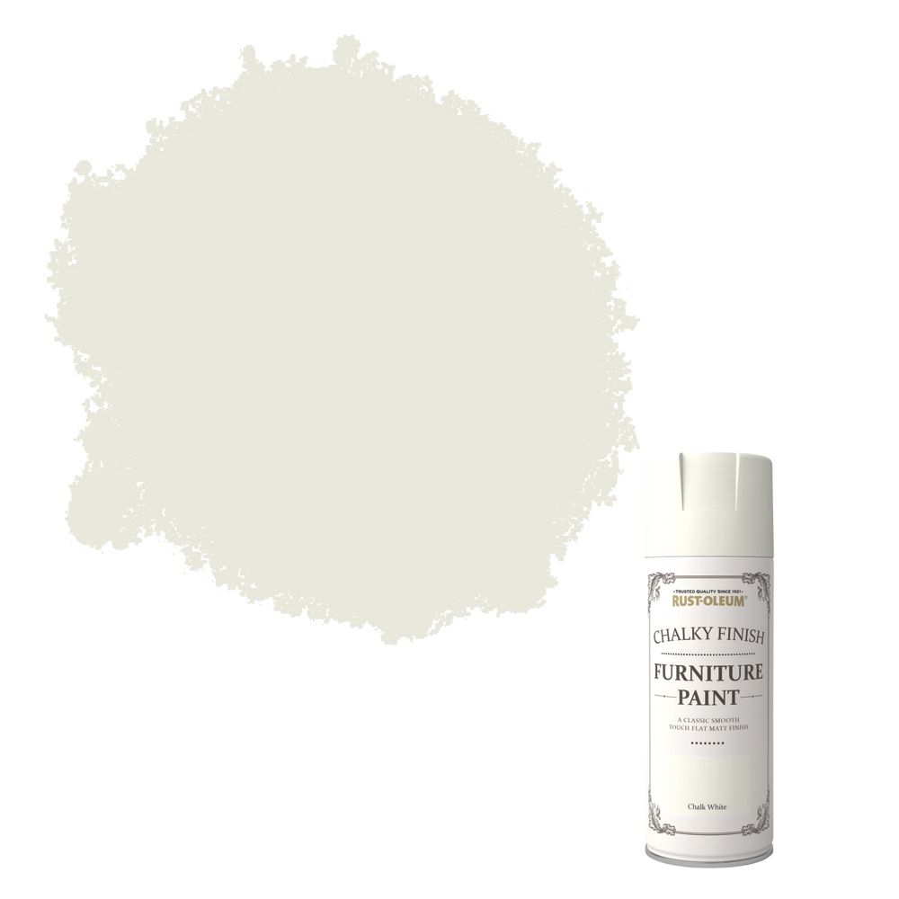 Image of Rust-oleum Universal Furniture Spray Paint Chalk White 400ml 