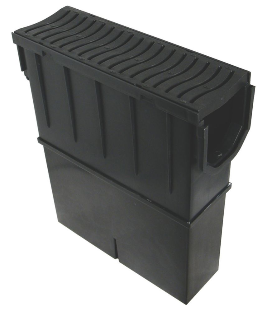 Image of FloPlast D732 Sump Trap Unit & Basket Black 114mm x 340mm 