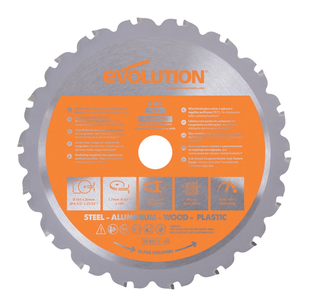 Image of Evolution Multi-Material TCT Blade 165mm x 20mm 18T 