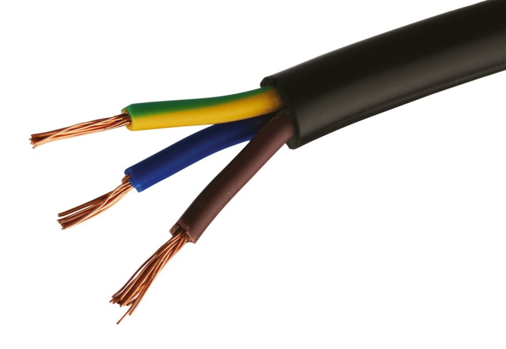 Image of Time 2183Y Black 3-Core 0.5mmÂ² Flexible Cable 50m Drum 