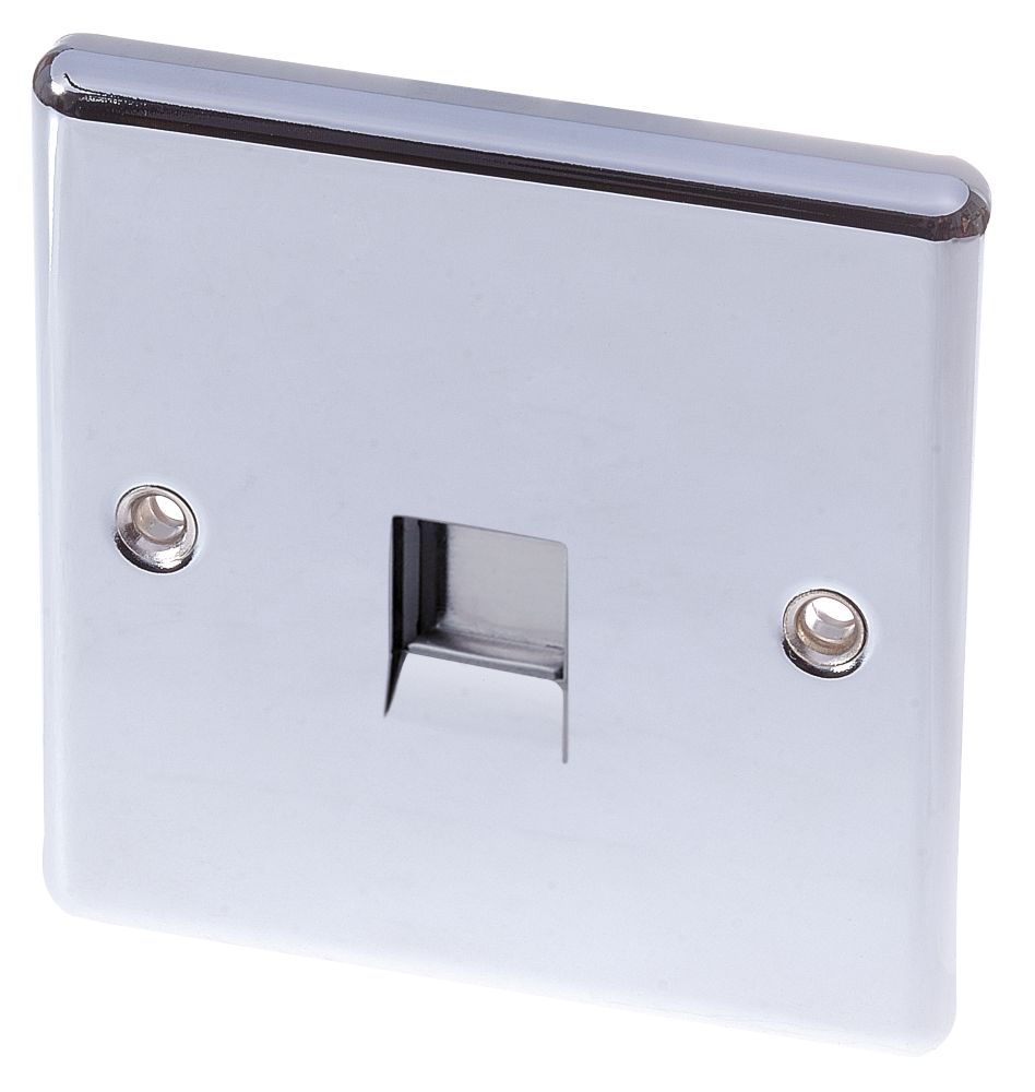 Image of LAP Slave Telephone Socket Polished Chrome 