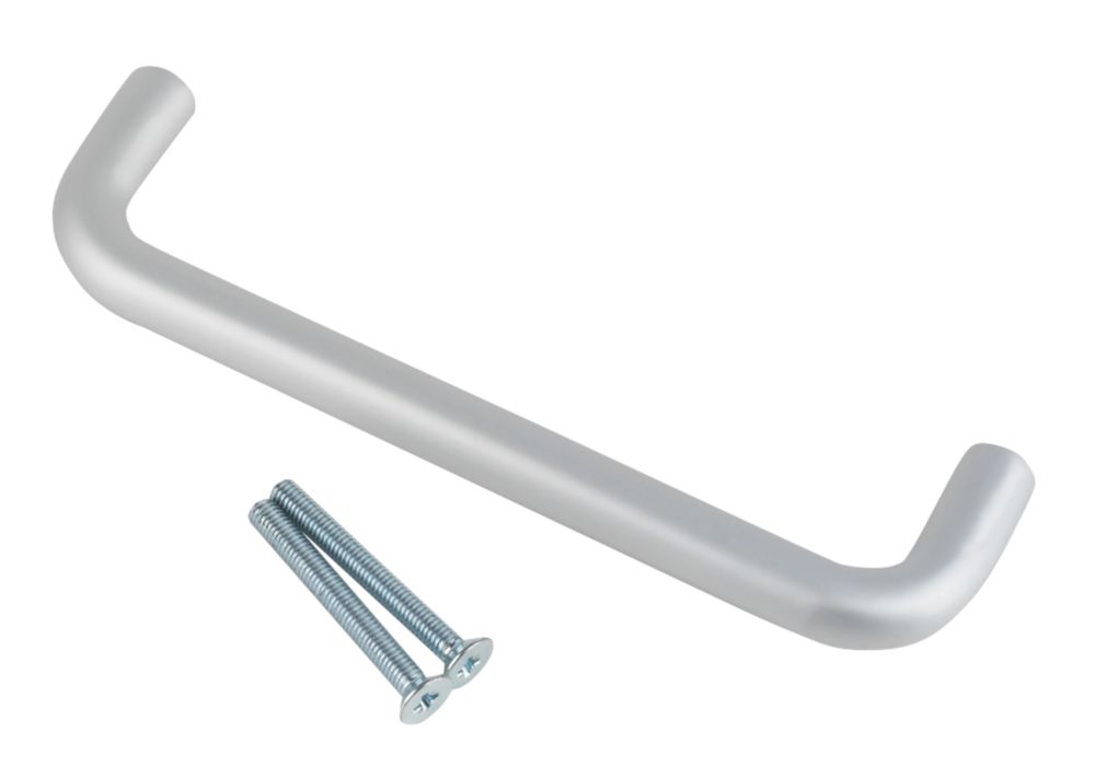 Image of Smith & Locke Fire Rated D Pull Handle Satin Aluminium 19mm x 248mm 