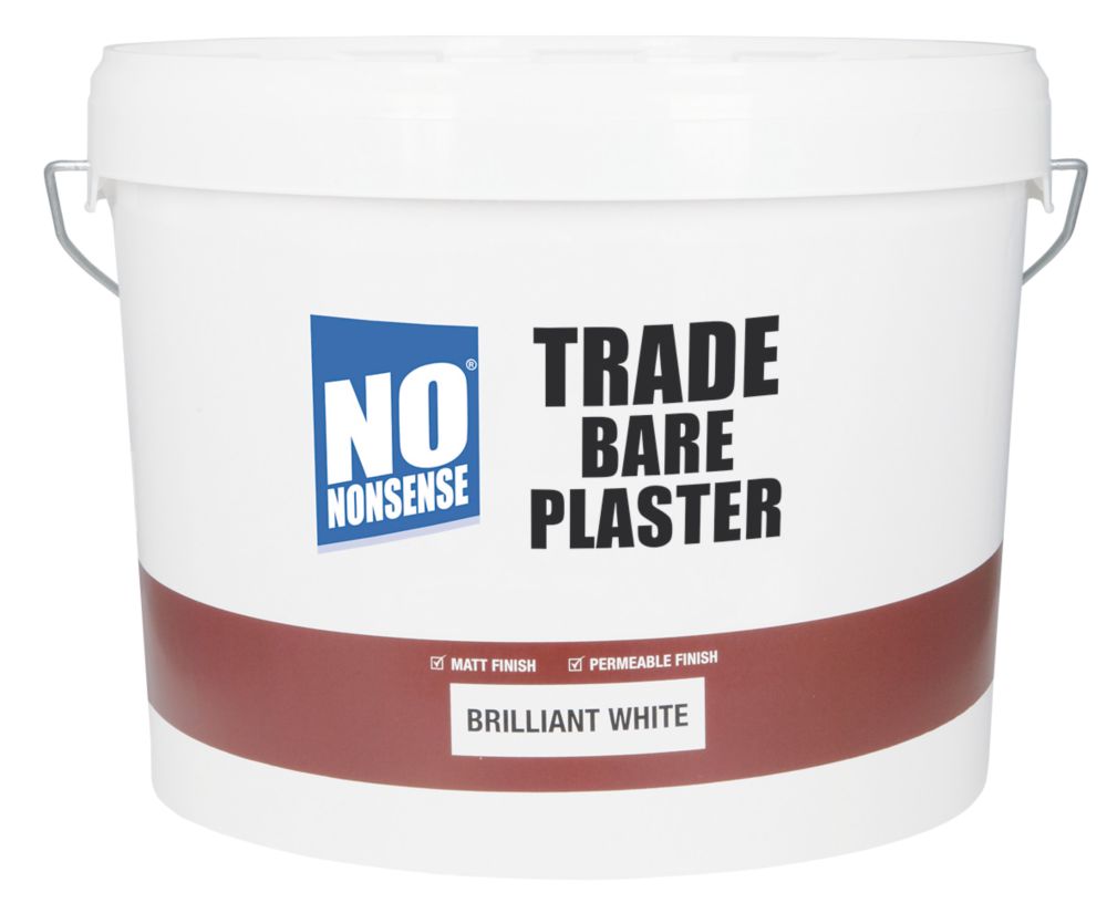 Image of No Nonsense Trade Bare Plaster Paint Brilliant White 10Ltr 