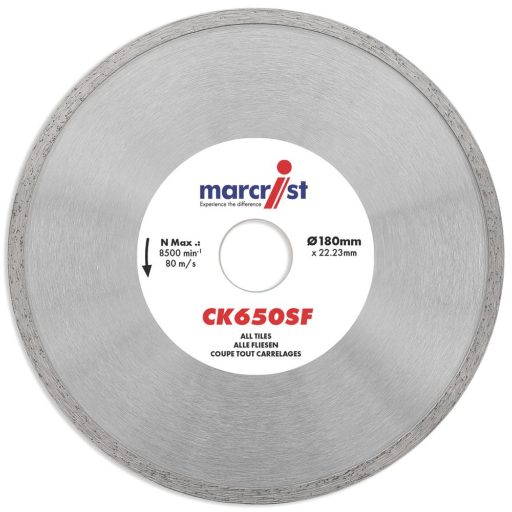 Image of Marcrist CK650SF Multi-Material Diamond Tile Blade 180mm x 25.4mm 