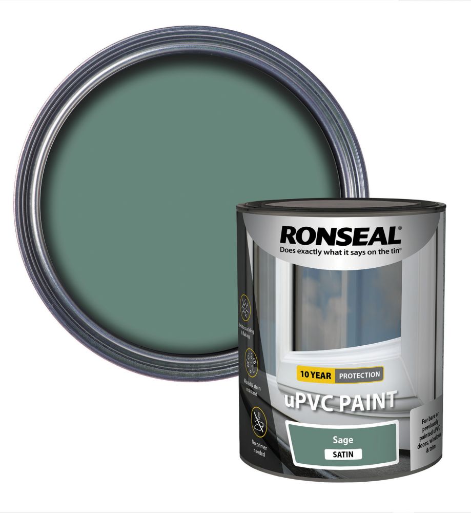 Image of Ronseal uPVC Paint Sage 750ml 