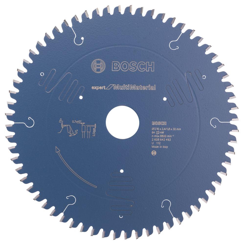 Image of Bosch Expert Multi-Material Circular Saw Blade 216mm x 30mm 64T 