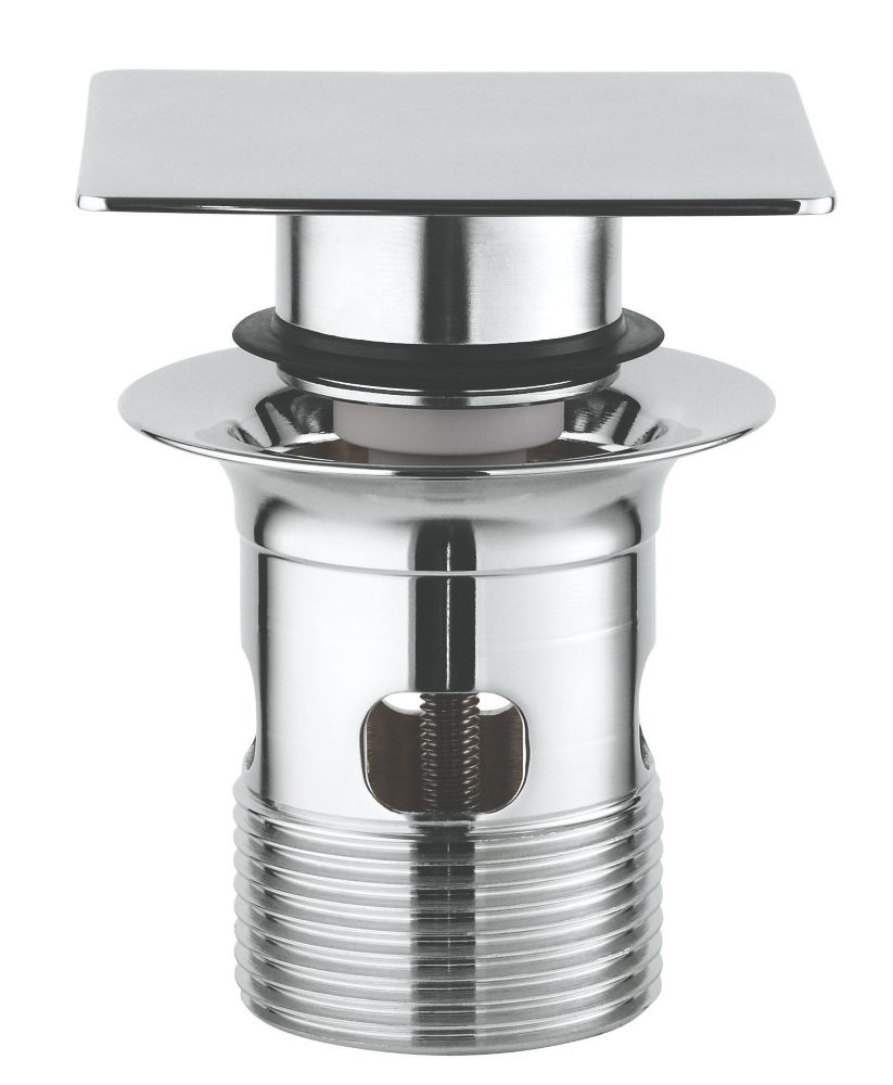 Image of Grohe Slotted Square Push-Open Waste Set 70mm 