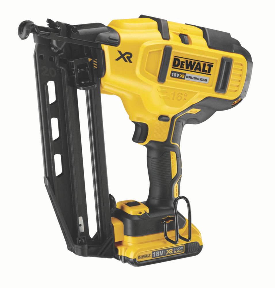 Image of DeWalt DCN660D2-GB 63mm 18V 2 x 2.0Ah Li-Ion XR Brushless Second Fix Cordless Nail Gun 