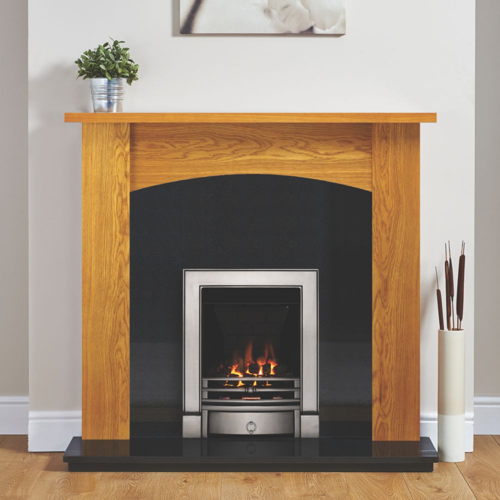 Image of Focal Point Soho Chrome Rotary Control Inset Gas Multiflue Fire 485mm x 108mm x 596mm 