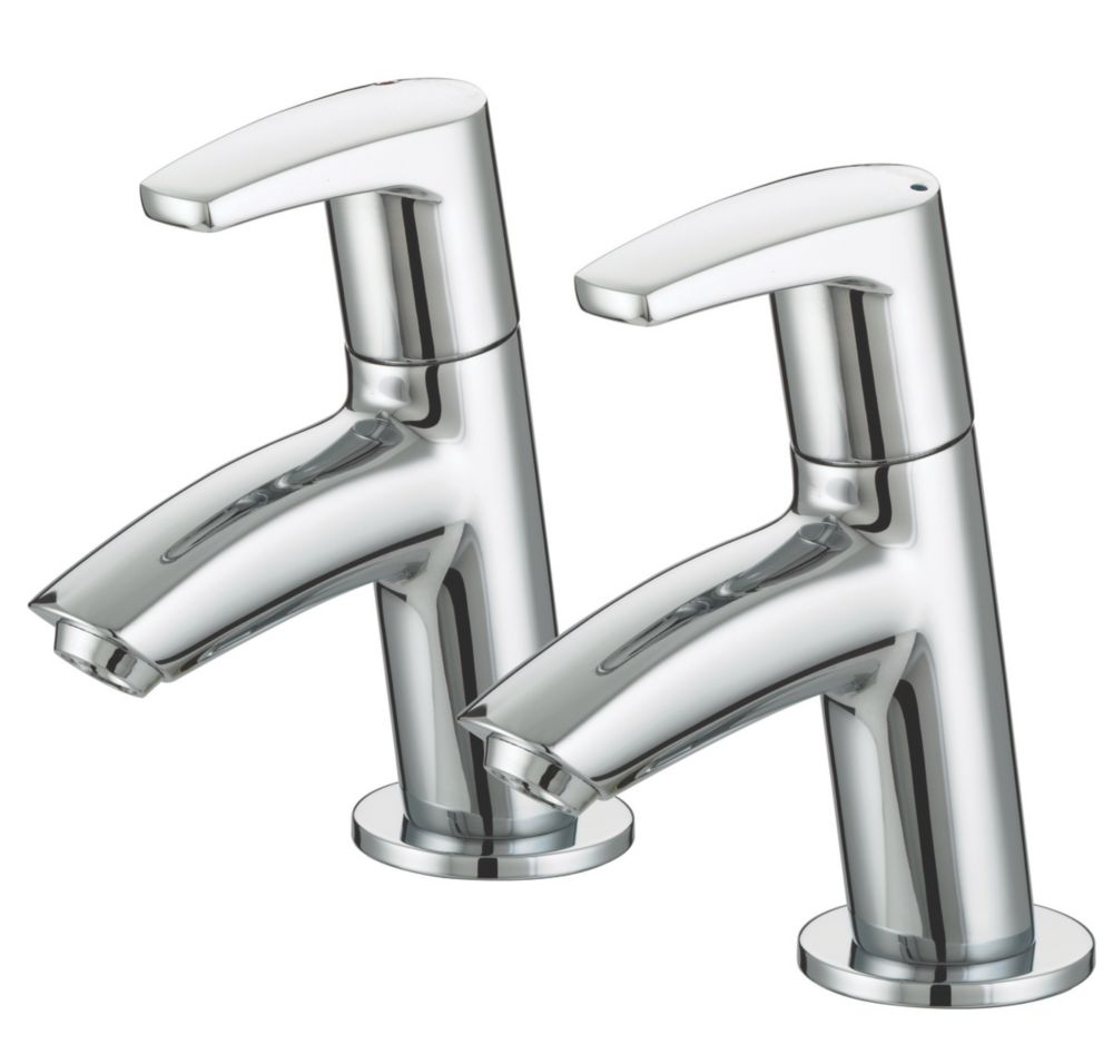 Image of Bristan Orta Basin Pillar Taps Chrome 