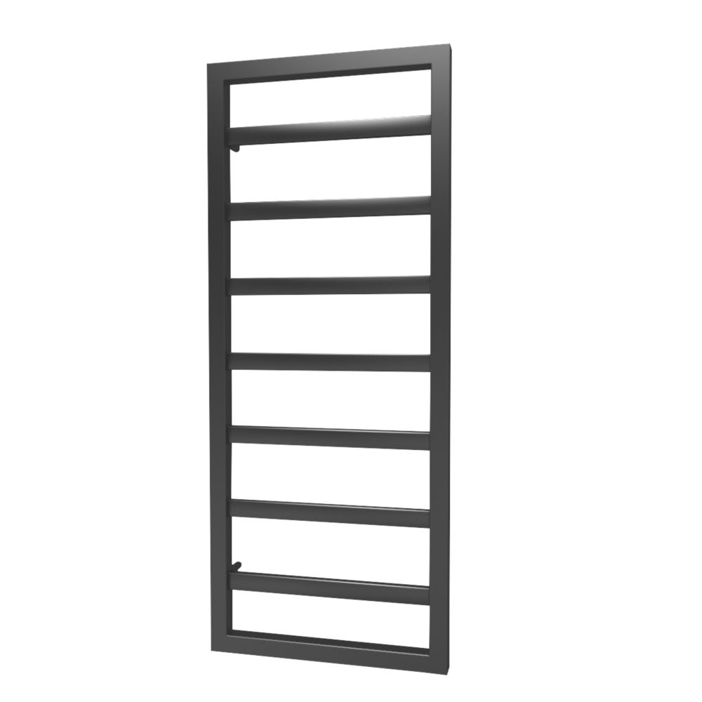 Image of Towelrads Kensington Designer Towel Radiator 1300mm x 530mm Black 1676BTU 