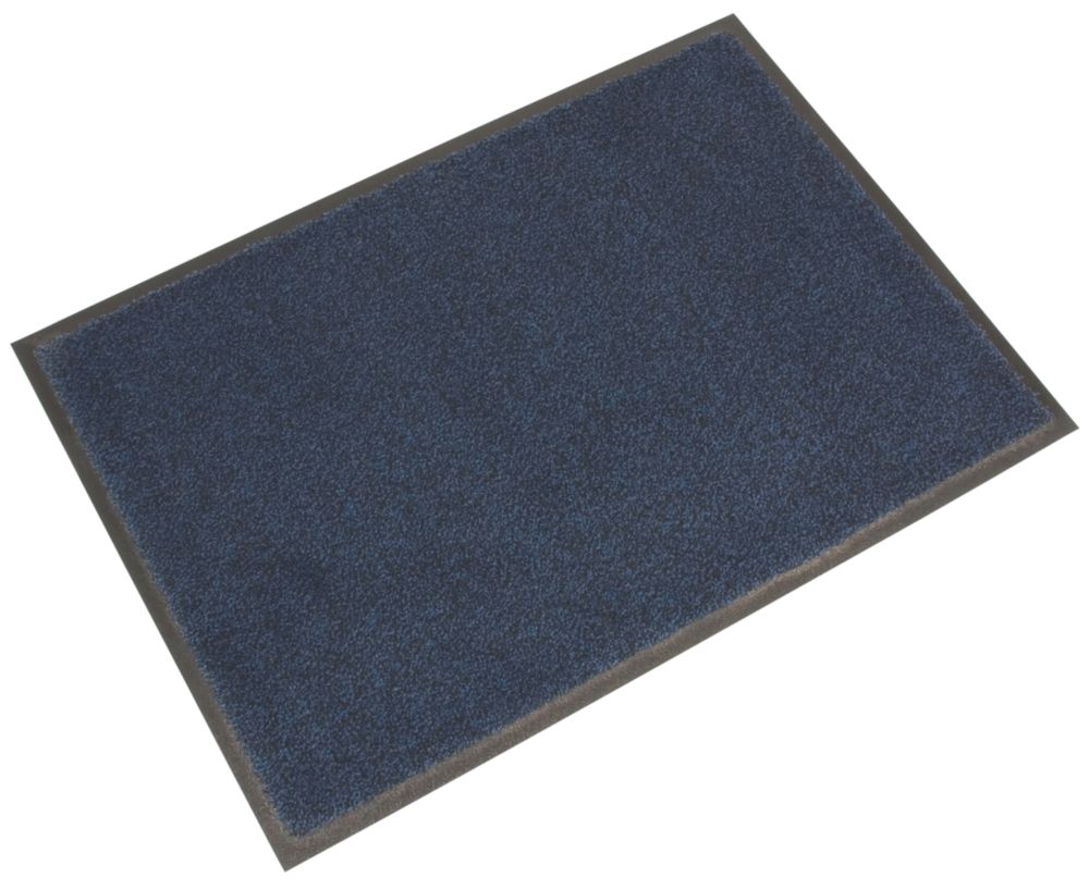 Image of COBA Europe COBAWash Entrance Mat Black / Blue 0.85m x 0.6m x 9mm 