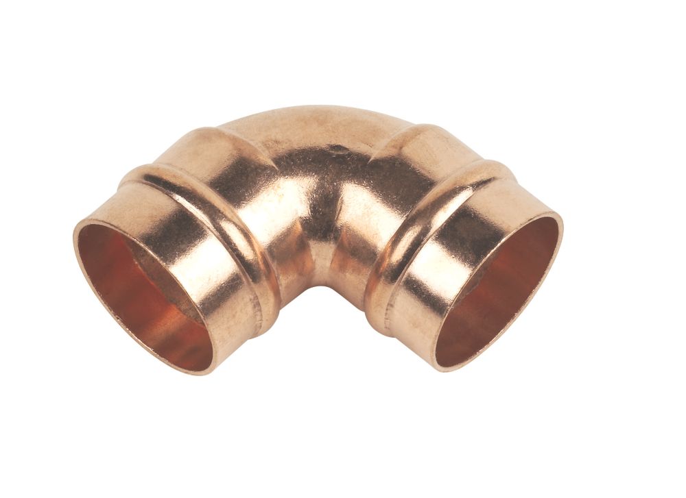 Image of Flomasta Solder Ring Equal 90Â° Elbows 28mm 2 Pack 