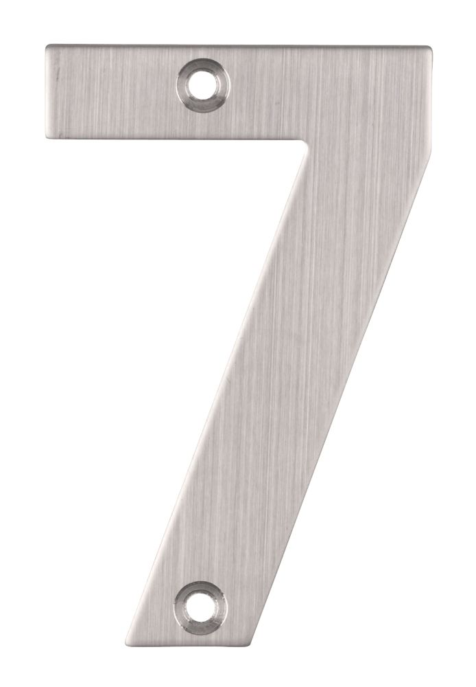 Image of Eclipse Door Numeral 7 Satin Stainless Steel 102mm 