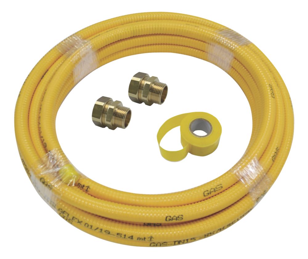 Image of Teslaflex Gas Fitting Starter Kit 15.5mm 10m DN15 4 Pieces 