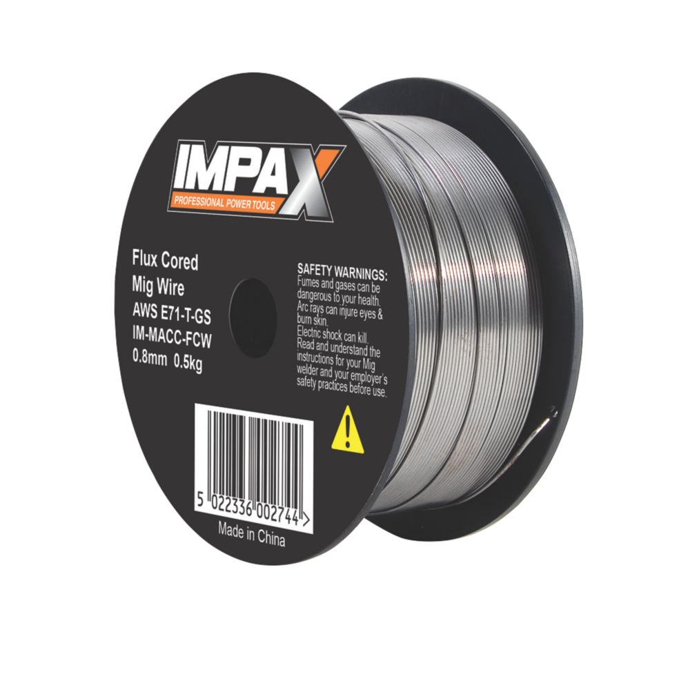 Image of IMPAX Flux-Cored MIG Welding Wire 0.5kg 0.8mm 