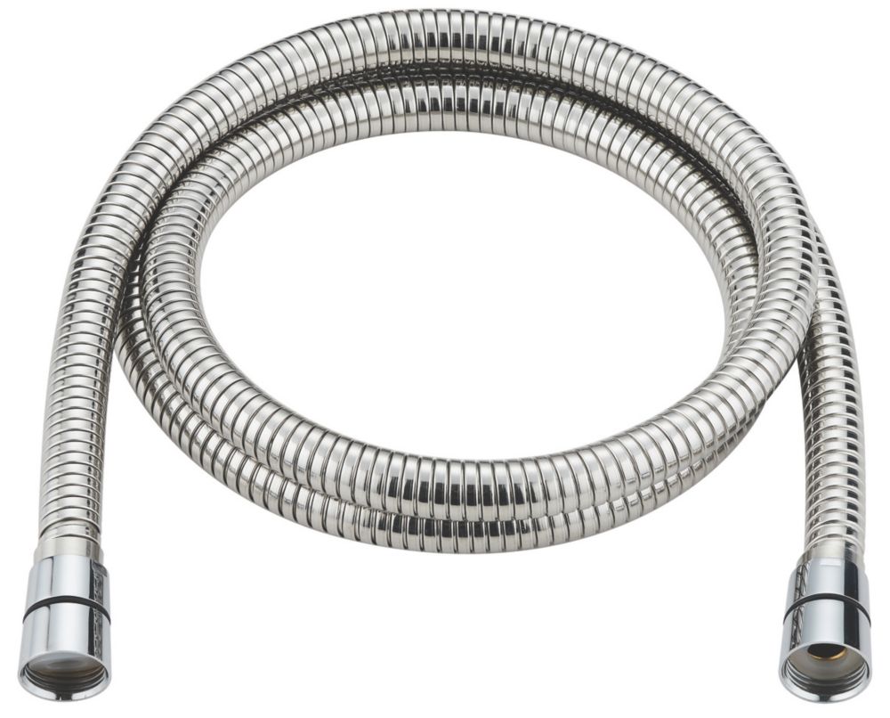 Image of Swirl Extendable Shower Hose Polished Stainless Steel 10mm x 1.64 -2m 