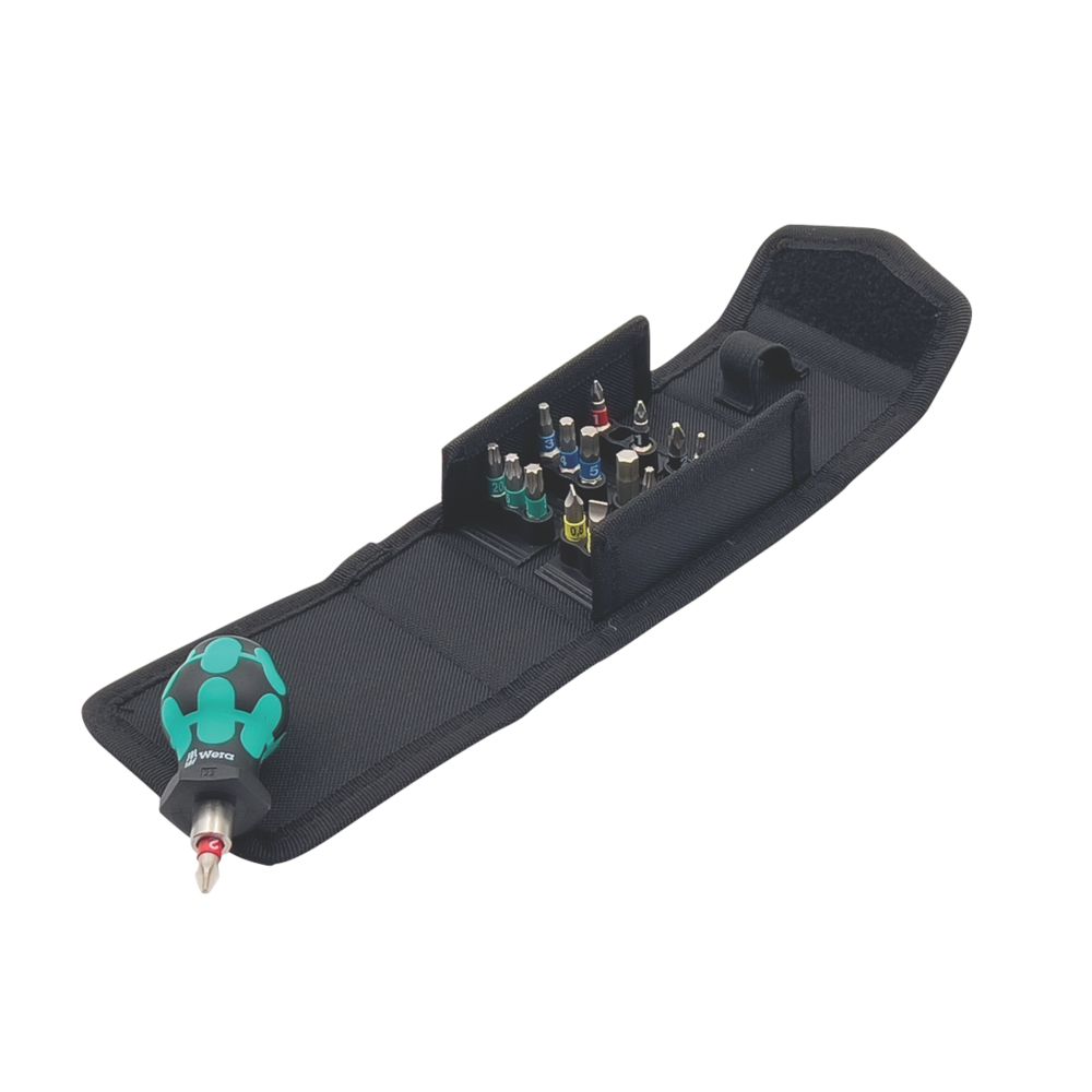 Image of Wera Kraftform Kompakt Stubby 1 Interchangeable Screwdriver Set 19 Pieces 