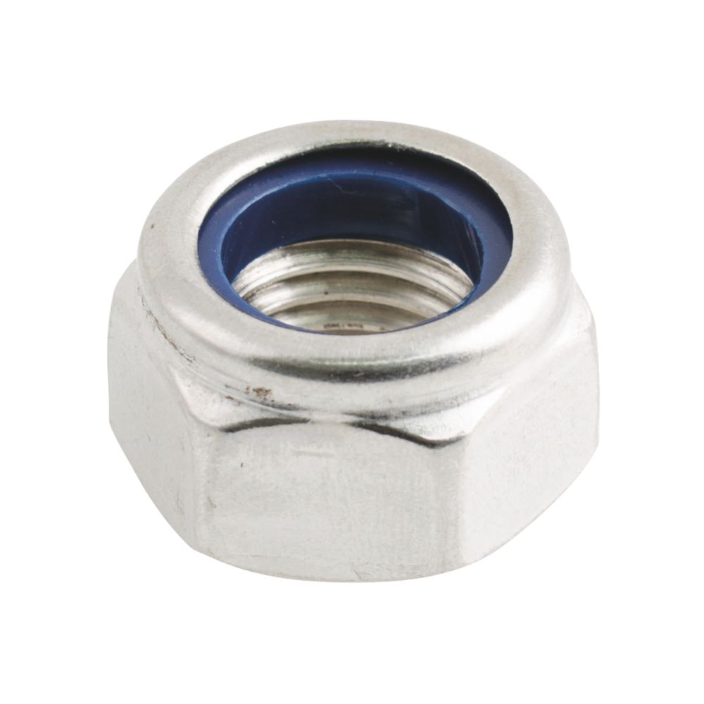 Image of Easyfix A2 Stainless Steel Nylon Lock Nuts M16 10 Pack 