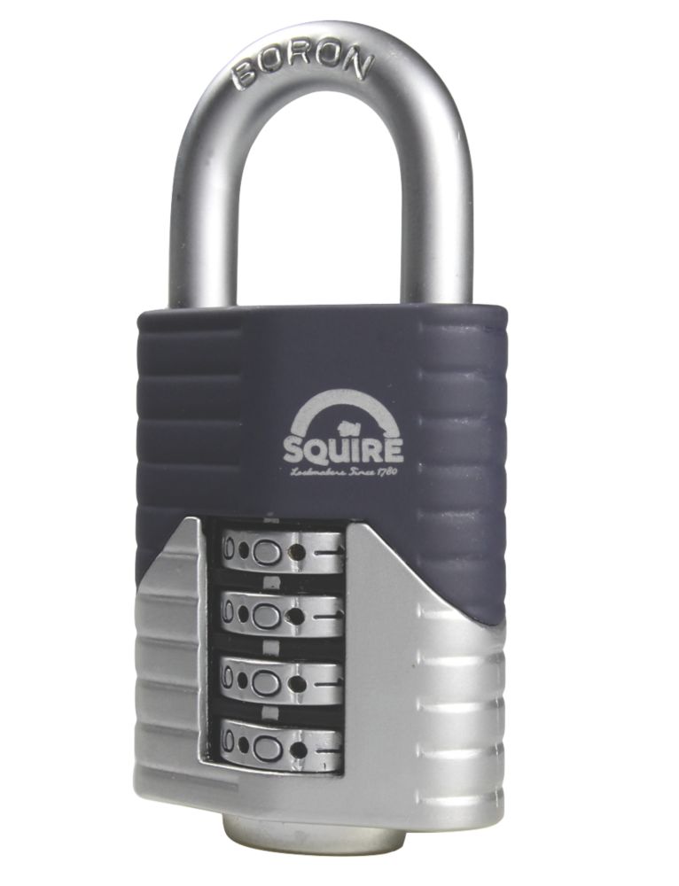 Image of Squire Vulcan Die-Cast Steel Weatherproof Combination High Security Padlock Blue / Chrome 40mm 