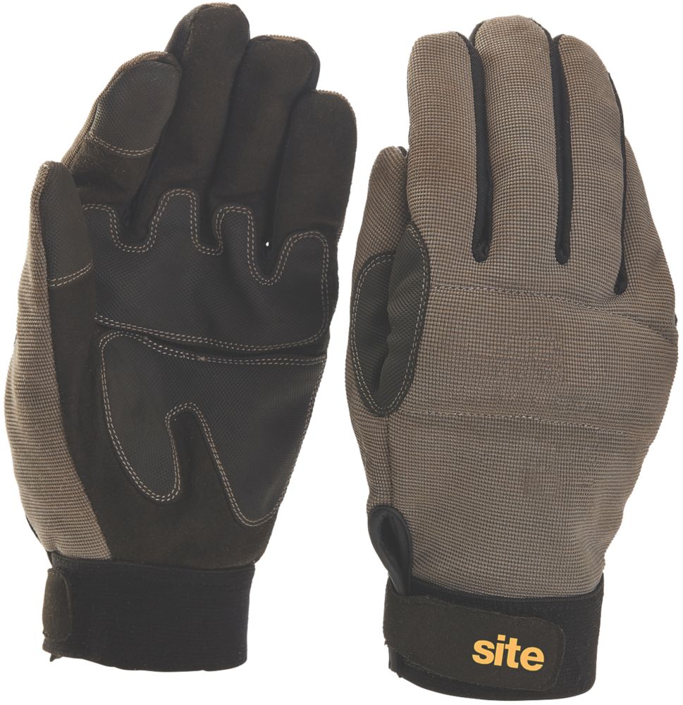 Image of Site 350 Full-Hand Performance Gloves Grey / Black Large 