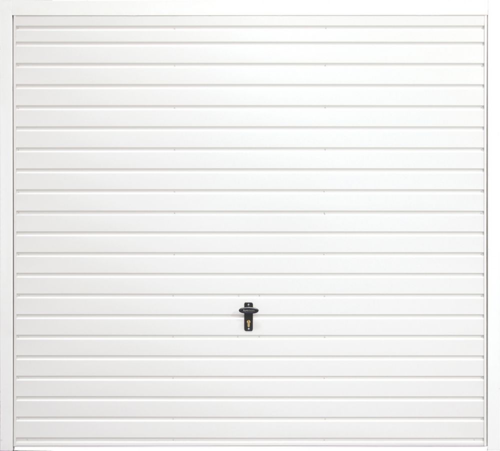 Image of Gliderol Horizontal 7' 6" x 7' Non-Insulated Framed Steel Up & Over Garage Door White 