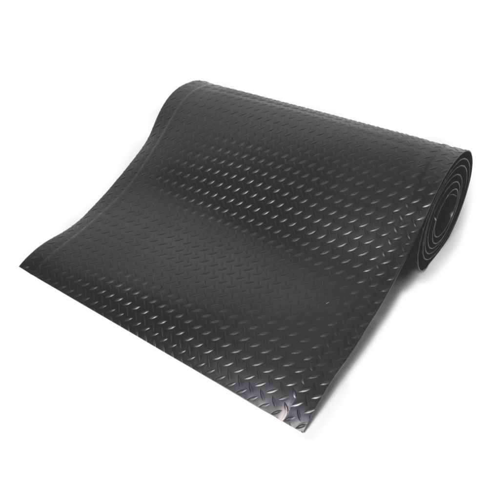 Image of COBA Europe Deckplate Anti-Fatigue Floor Mat Black 18.3m x 1.2m x 14mm 