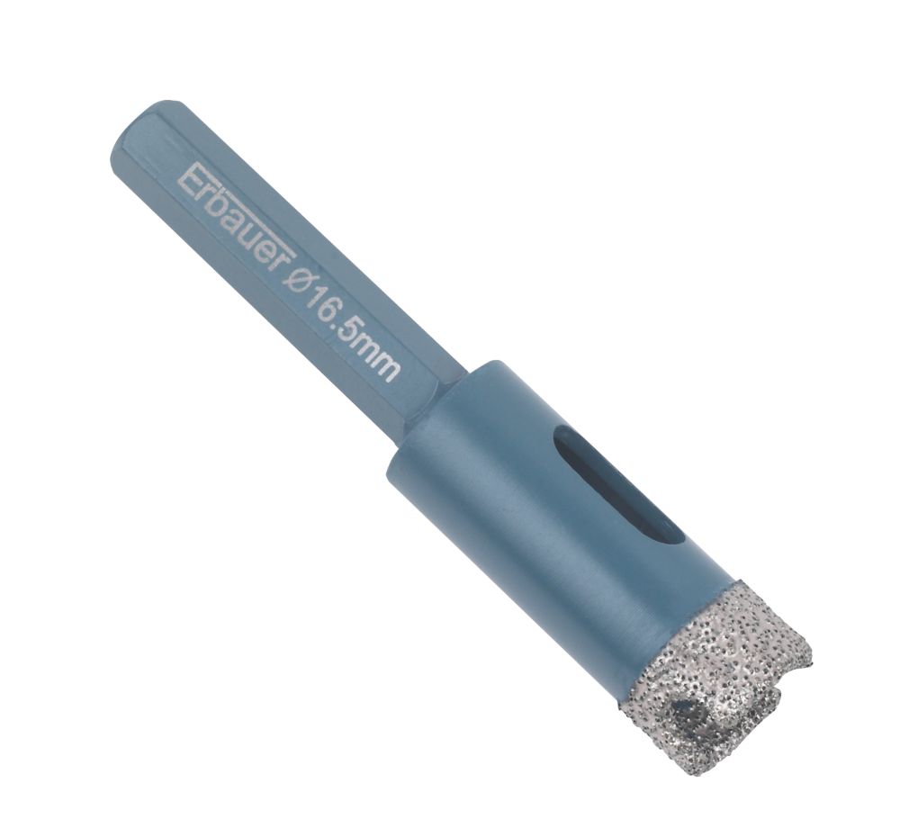 Image of Erbauer Diamond Tile Drill Bit 16.5mm x 80mm 