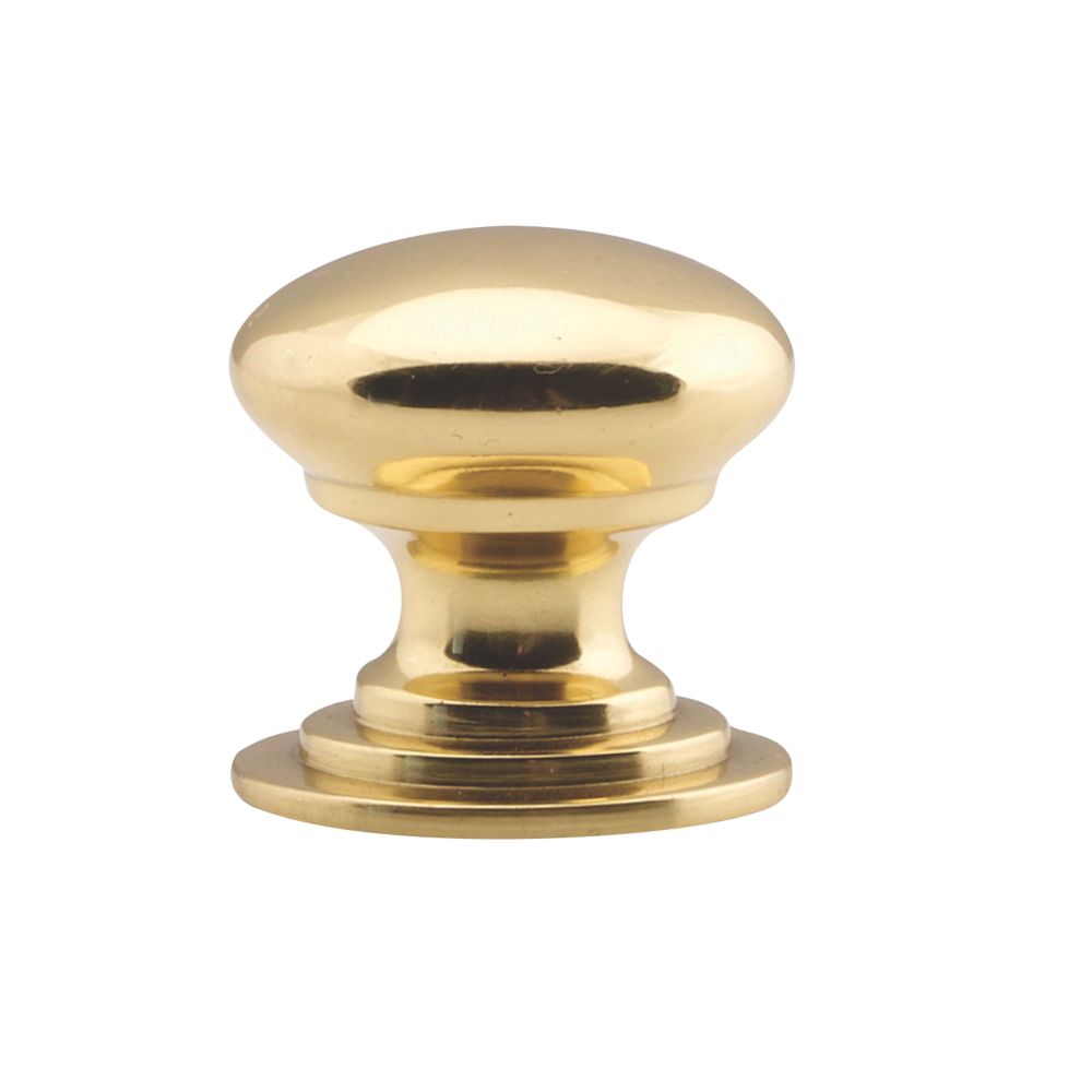 Image of Carlisle Brass Victorian Cupboard Knob Polished Brass 38mm 