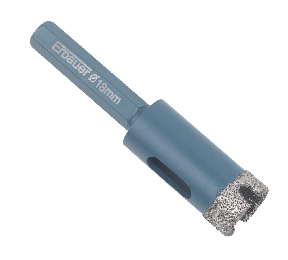 Image of Erbauer Diamond Tile Drill Bit 18mm x 80mm 