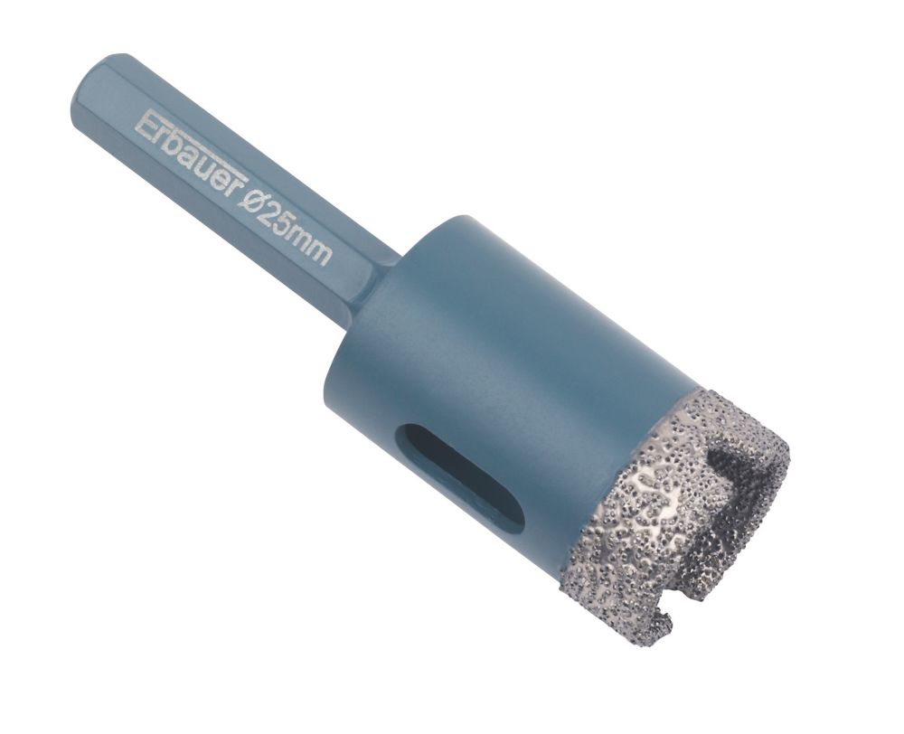 Image of Erbauer Diamond Tile Drill Bit 25mm x 80mm 