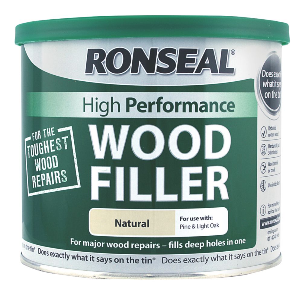 Image of Ronseal High Performance Wood Filler Natural 550g 