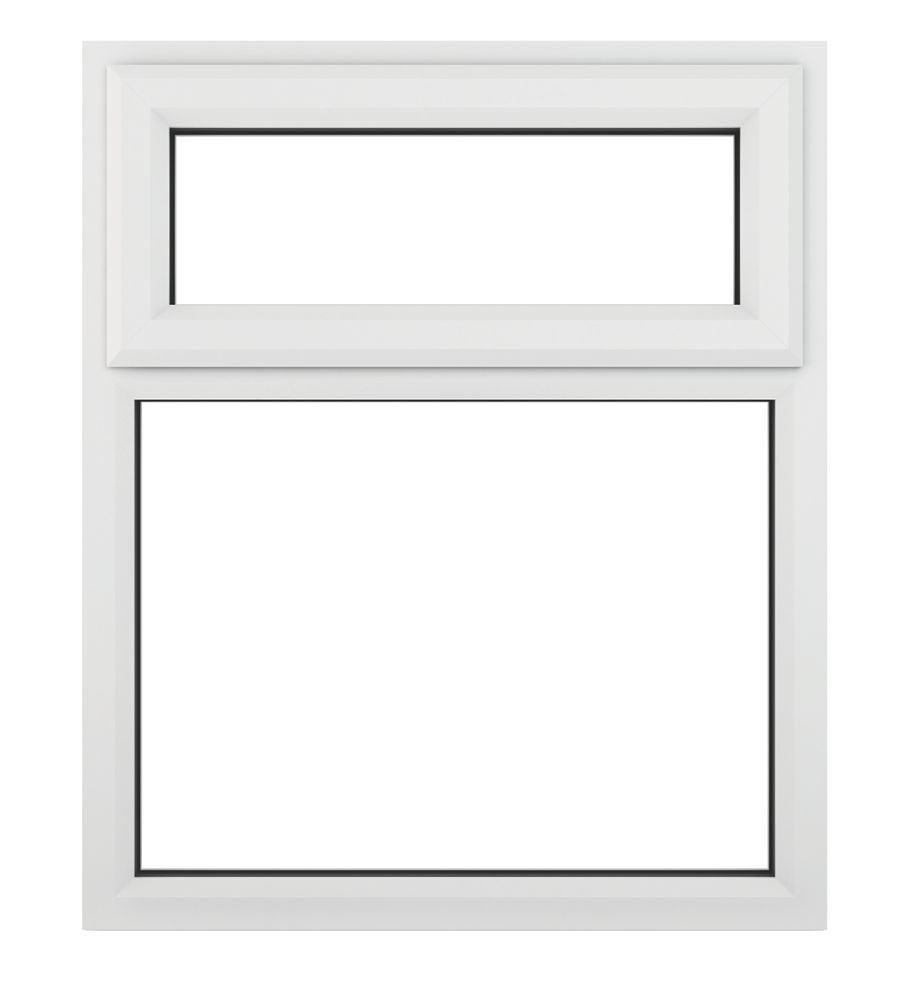 Image of Crystal Top Opening Clear Triple-Glazed Casement White uPVC Window 905mm x 1040mm 
