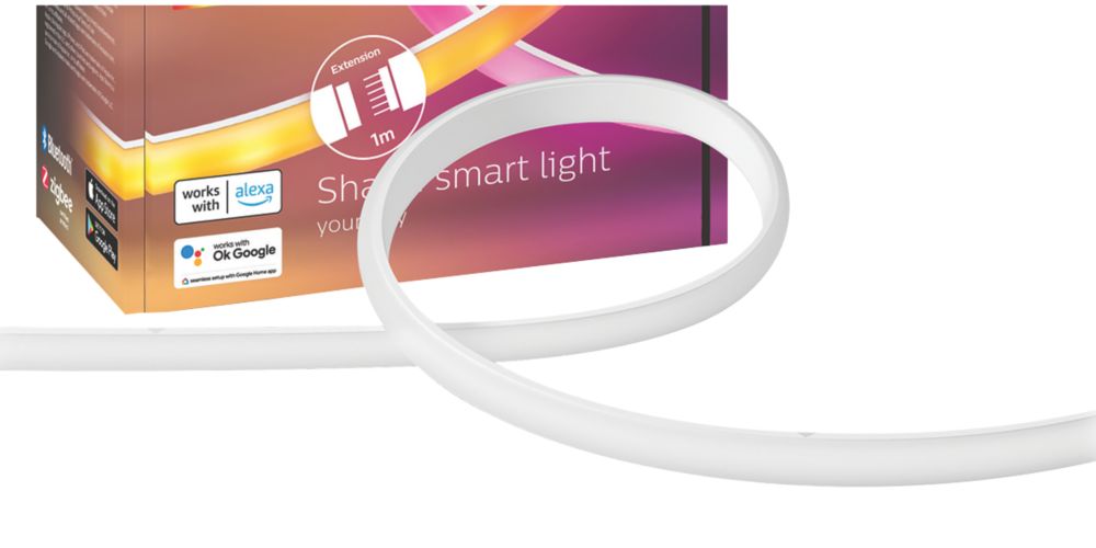 Image of Philips Hue Ambiance Gradient 1m LED Lightstrip Extension 20W 1600-1800lm 