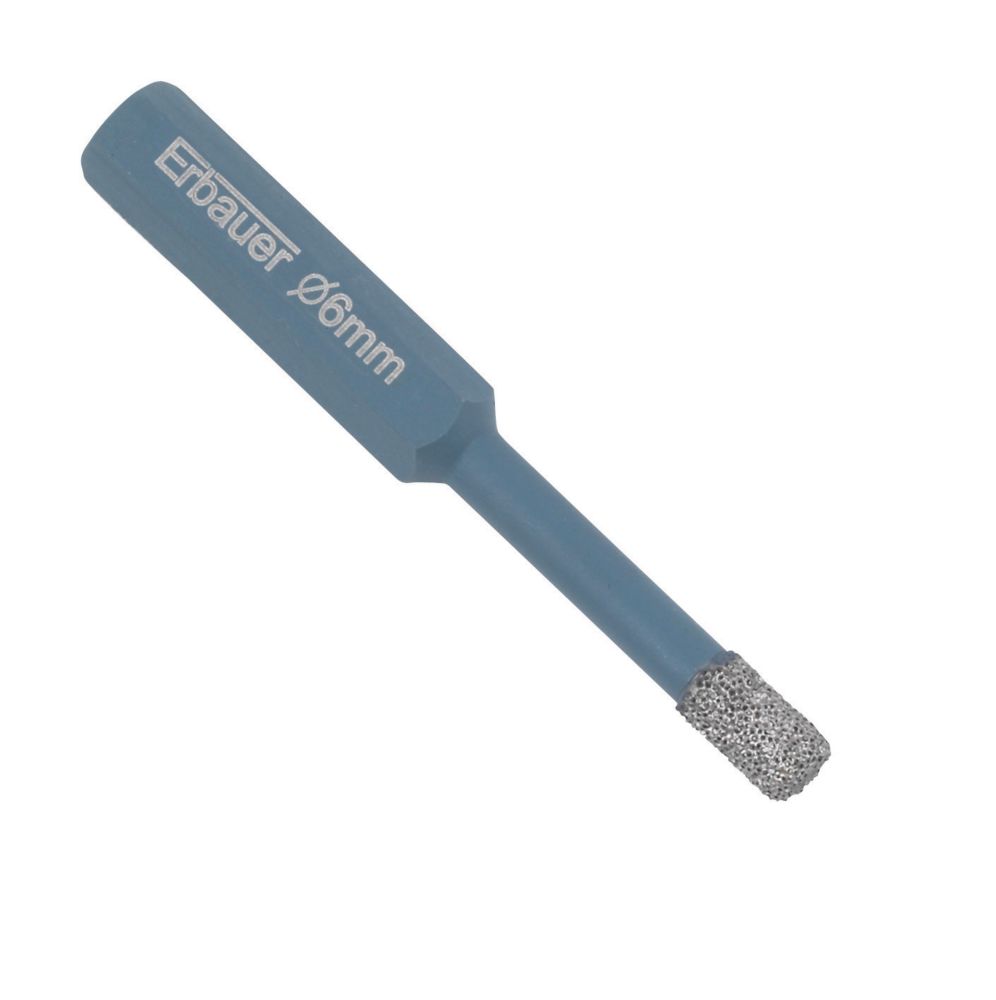 Image of Erbauer Diamond Tile Drill Bit 6mm x 67mm 