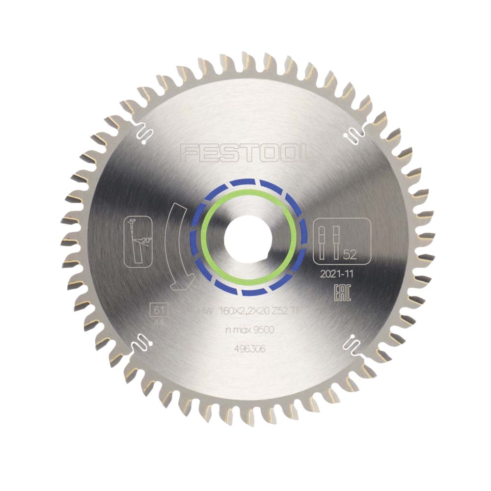 Image of Festool Special Metal/Plastic Circular Saw Blade 160mm x 20mm 52T 