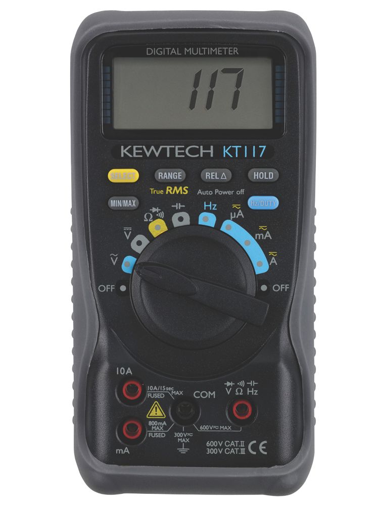 Image of Kewtech AC/DC True RMS Digital Multimeter 600V 