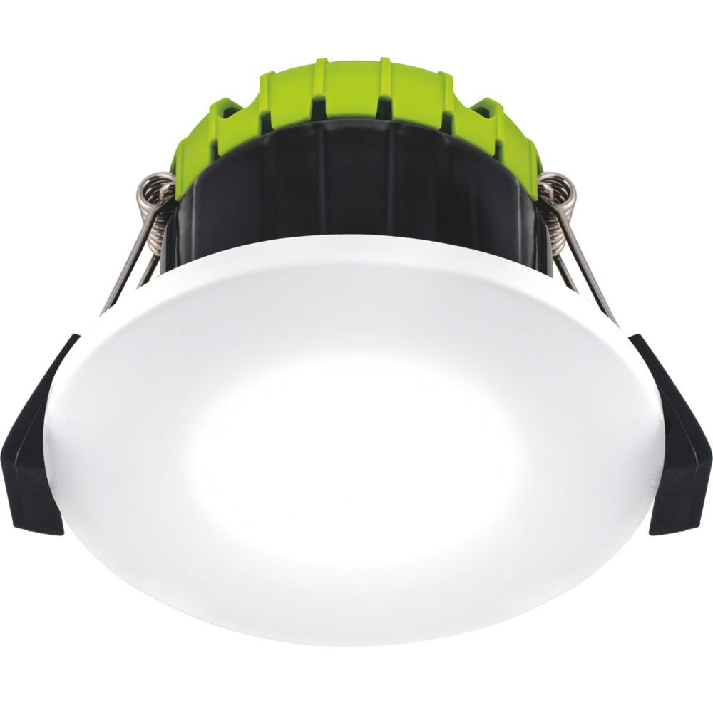 Image of Luceco FTYPE COMPACT Fixed Cylinder Fire Rated LED Downlight White 6W 600lm 