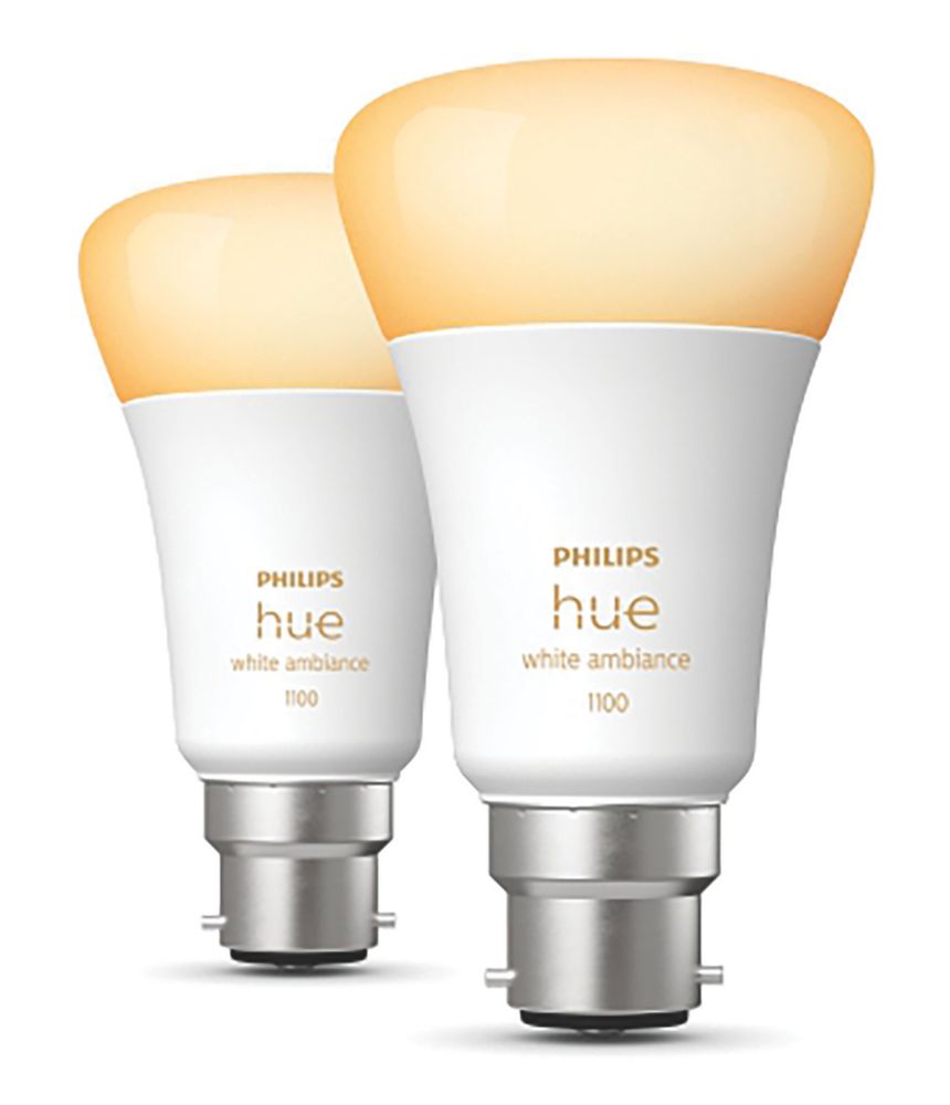 Image of Philips Hue BC A60 LED Smart Light Bulb 8.5W 806lm 2 Pack 