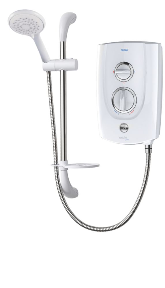 Image of Triton Excite Plus White / Chrome 8.5kW Electric Shower 