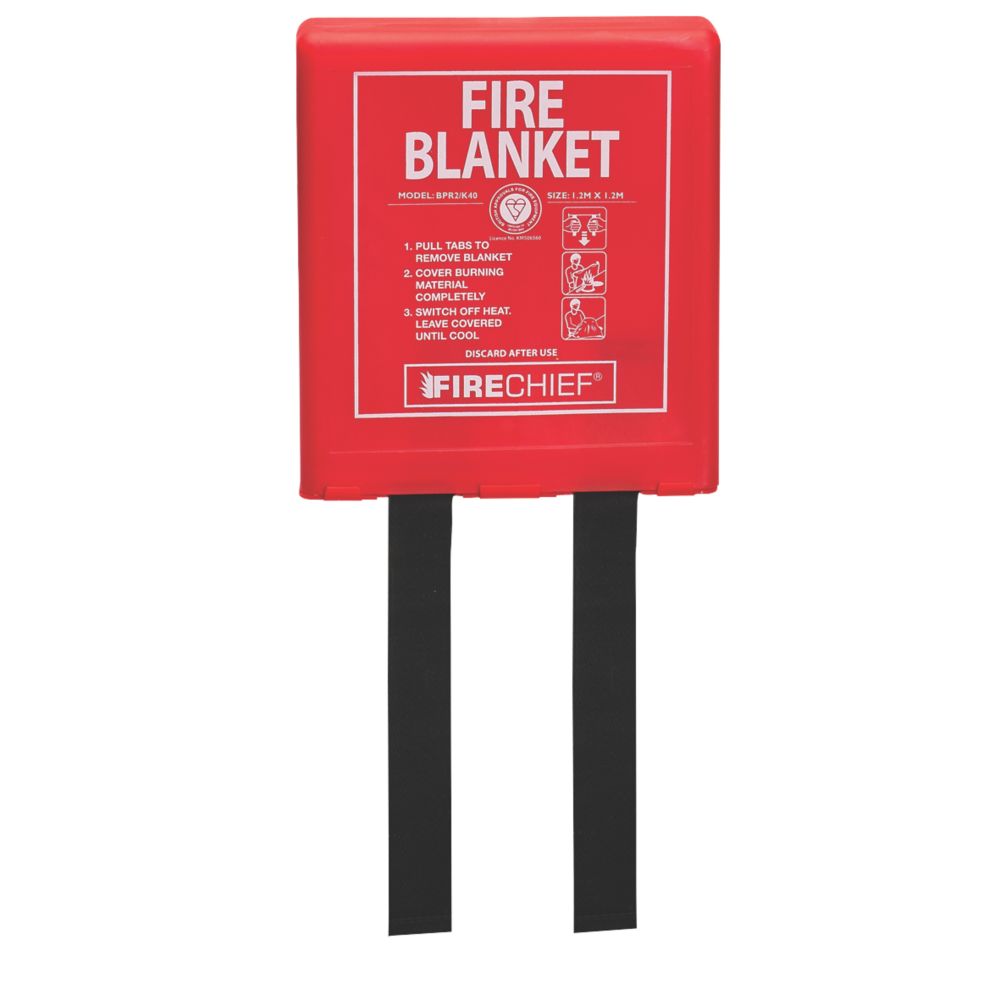 Image of Firechief Fire Blankets with Rigid Case 1.2m x 1.2m 20 Pack 