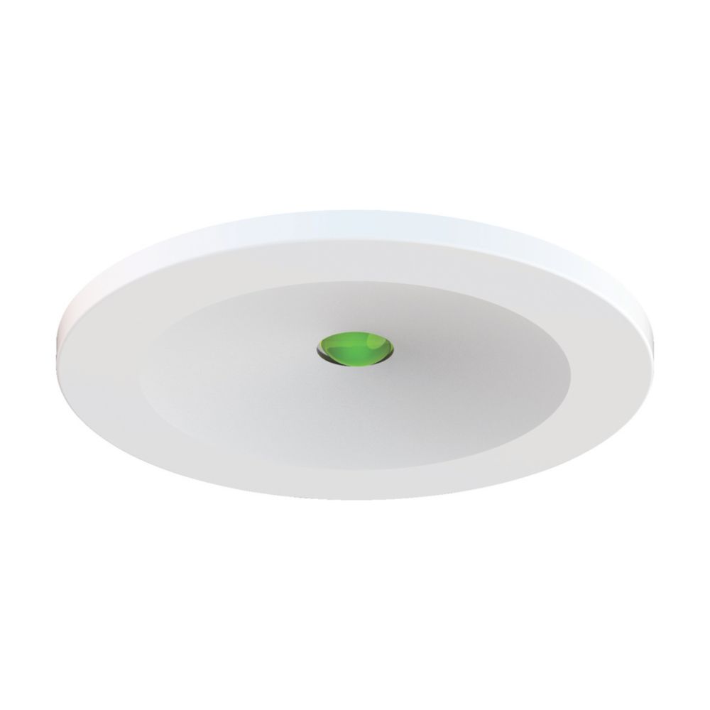 Image of 4lite Tilt Cylindrical Recessed Non-Maintained Emergency LED Emergency Downlight White 2W 110lm 50mm 